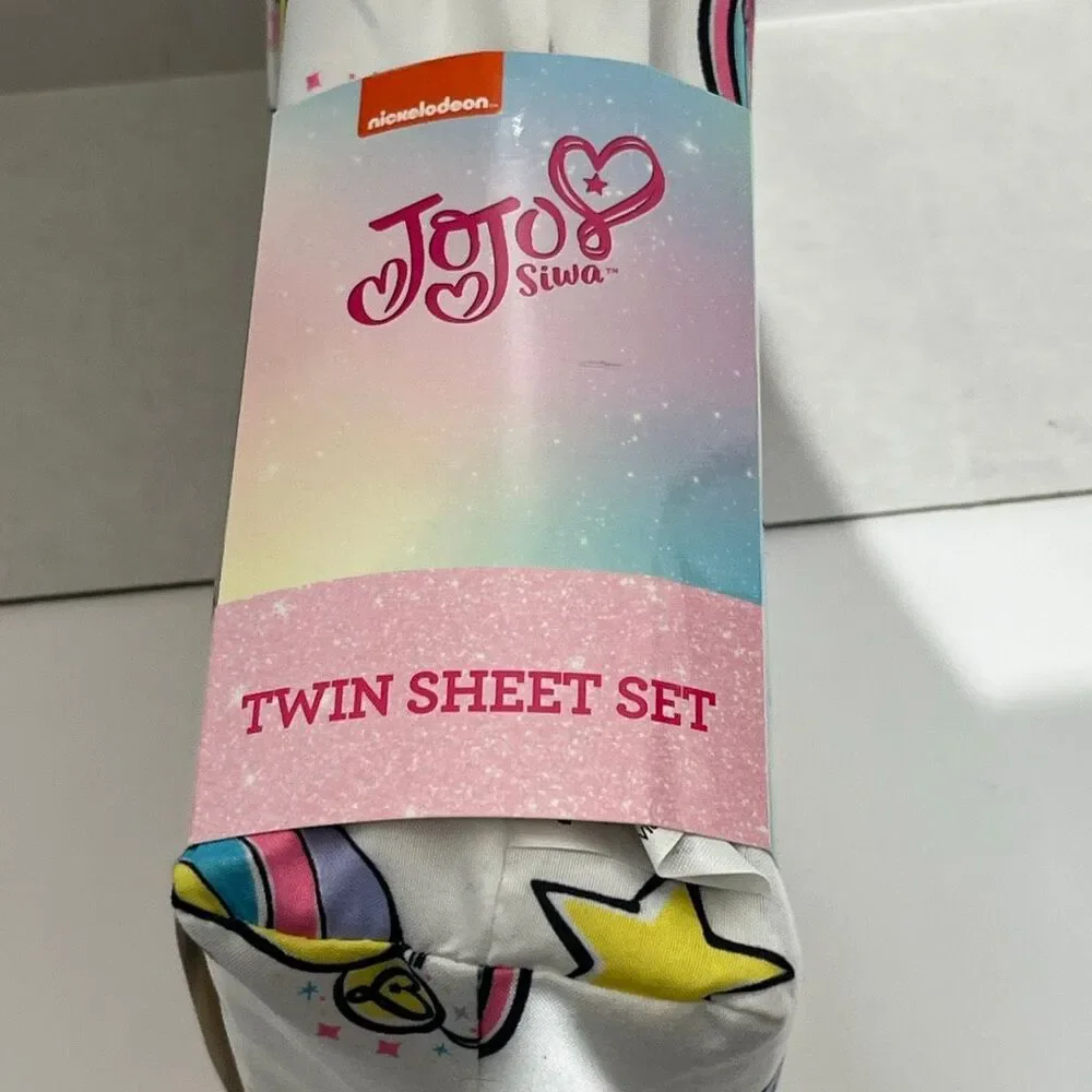 Nickelodeon Twin JoJo Siwa Live Your Dream Unicorn‎ Twin Sheet Set 3 Piece NWT